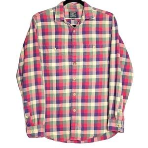 Vintage J. Crew Men's Sporting Goods Flannel Plaid Button Down Shirt sz‎ S